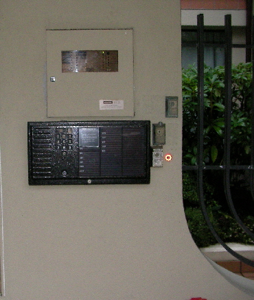 Edwards 6616 Fire Alarm Control mounted outdoors.
